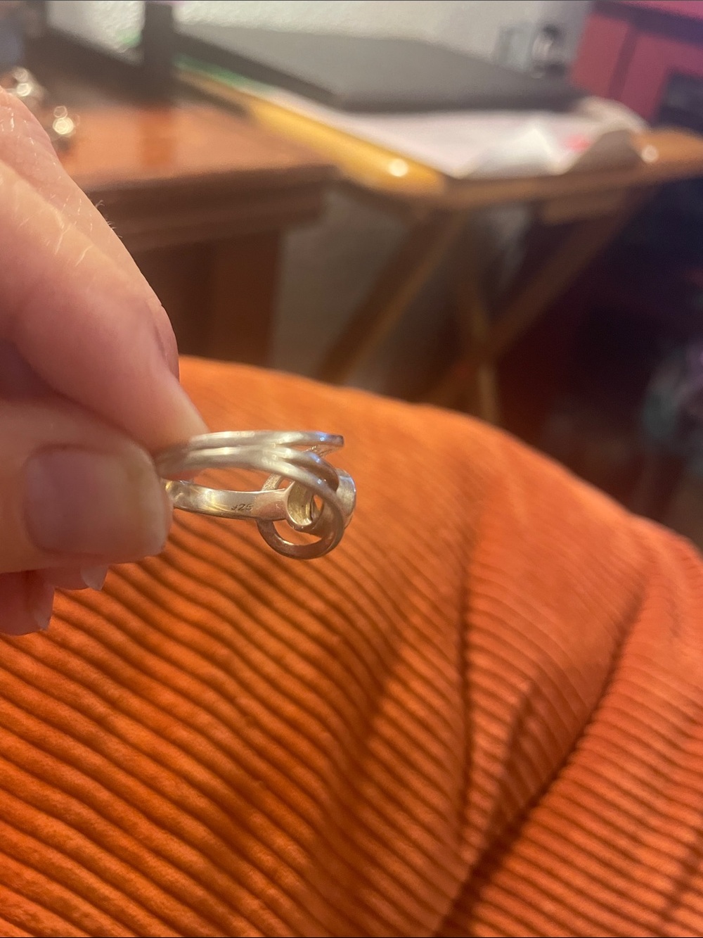 Yellow Gemstone Sterling Silver Ring - Picture 5 of 5